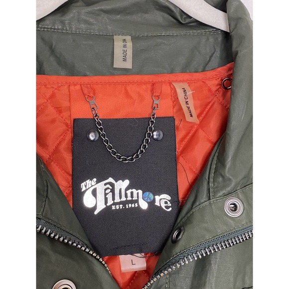 The Fillmore Women's Olive Full Zip Military Bomber Jacket Sz Large - Picture 4 of 8